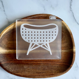 Rattan Baby Crib Cookie Outbosser Stamp with Cutter. Wicker Baby Cot- Cookie Debosser Stamp with optional matching cutter