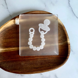 Baby pacifier - Cookie Debosser Stamp with optional matching cutter