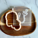 Baby pacifier - Cookie Debosser Stamp with optional matching cutter