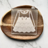 Baby Girl Dress Crochet Lace Cookie Embosser Stamp and Cutter