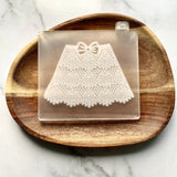 Baby Girl Skirt Crochet Lace Cookie Embosser Stamp and Cutter