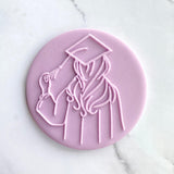 Graduation Girl - Cookie Embosser Stamp