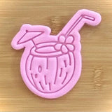 Bachelorette party coconut cocktail fondant embosser cookie stamp.