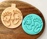 Boy or Girl gender reveal cookie cutter embosser stamp