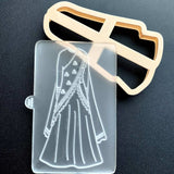 Indian Lahenga Bride Outfit outbosser stamp with matching cutter for cakes, cupcake, biscuits