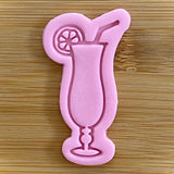 Cocktail glass bachelorette party fondant embosser stamp.