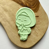 Cute muslim girl fondant outbosser stamp for cake, cupcakes, biscuits and cookies.