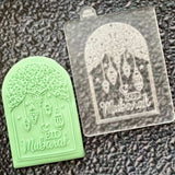 Eid Mubarak decorative arch popup cookie stamp and cutter for cupcakes, cakes and biscuits.