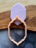 Eid Ramadan Mubarak 3D cookie cutter. The embosser cookie cutter is made from PLA, a plant derived bio plastic.