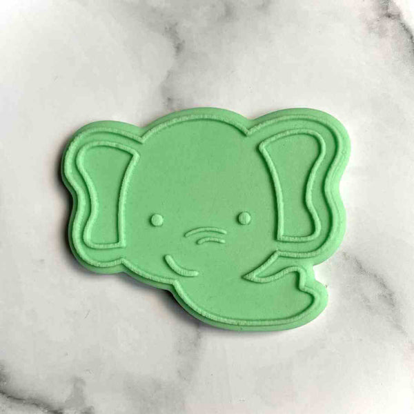 Elephant Wild One Jungle fondant outbosser cookie stamp.