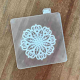 Floral mandala popup acrylic icing stamp