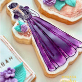 Flower girl cookie cutter paint by bakers.