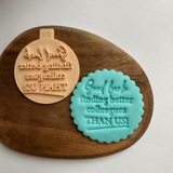 Good luck quote for new job cookie cutter embosser stamp