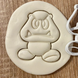 Goomba Super Mario character fondant embosser stamp and cutter for cake, cupcakes, biscuits and cookies.