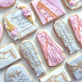 Indian Groom Outfit Sherwani and Bride Otfit Lehenga cookies