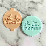 Happy Halloween witch 3D embosser cutter for cupcakes, cookies and biscuits,