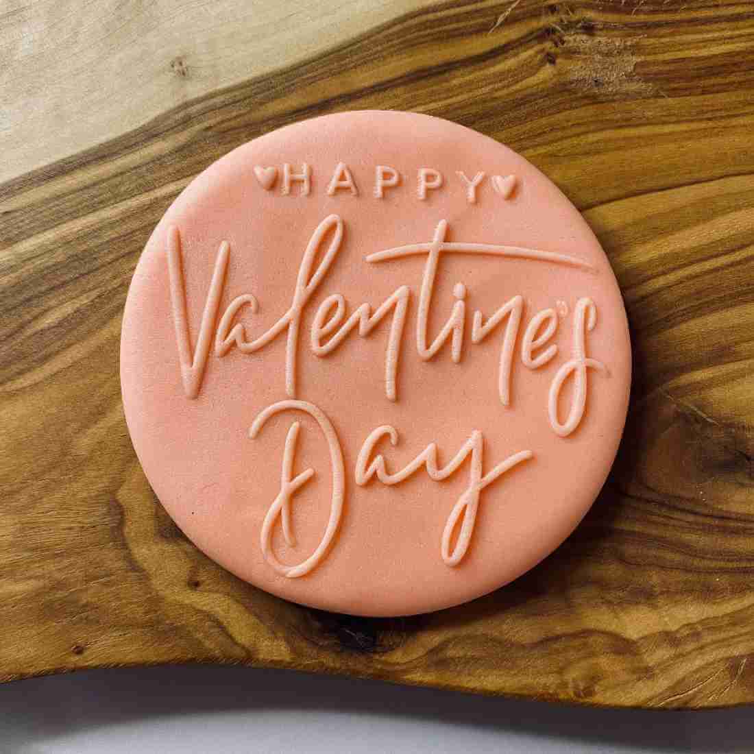 Happy Valentine s Day Style 2 Cookie Debosser Stamp CosyBloom