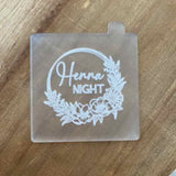 Henna Night acrylic cookie cutter