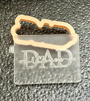 I love you dad cookie cutter for custom texts made from food safe PLA