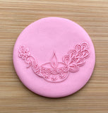 Diwali Peacock Lamp Embosser Stamp
