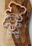 Christmas Gingerbread Girl POPup Debosser Fondant Stamp. Cake Decorating Icing