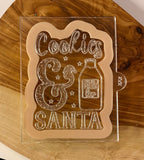 Cookies And Milk For Santa POPup Debosser Stamp. Christmas Cookie Cutter