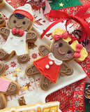 Christmas Gingerbread Girl POPup Debosser Fondant Stamp. Cake Decorating Icing