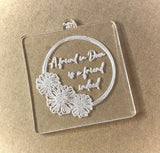 Friendship POPup Debosser Stamp. A Friend in Deen Is A Friend Indeed. Fondant Icing Embosser Stamp. Cupcake Topper