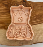 Christmas Nutcracker Embosser Stamp and Cutter.  Icing Fondant Biscuit Cookie Stamp