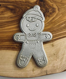 Gingerbread Man Fondant POPup Debosser Stamp with Cutter