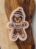 Gingerbread Man Fondant POPup Debosser Stamp with Cutter