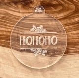 HoHoHo POPup Debosser Stamp. Christmas Cupcake Topper Fondant Icing