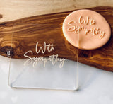With Sympathy Outbosser Stamp. Fondant Icing Cupcake Decorating