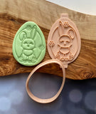 Easter Bunny Cookie Embosser and Cutter | Fondant cutter | Cookie stamp (EA-IOT)