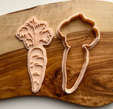 Easter Carrot Embosser Stamp+Cutter. Biscuit Fondant Icing Stamp. Easter Cookie Embosser, Happy Easter Cookie Stamp