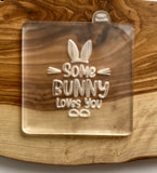 Some Bunny Loves You Fondant Debosser Stamp. Easter Embosser Stamp. Fondant Icing Cupcake Decorating