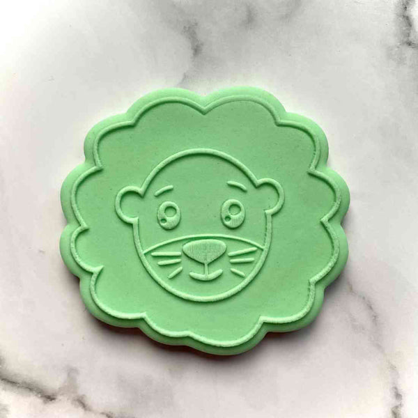 Lion Wild One Jungle fondant outbosser cookie stamp