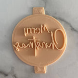 Merry Christmas 3D embosser stamp cookies