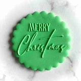 Merry Christmas fondant outbosser icing stamp