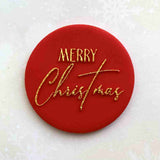 Merry Christmas reverse embosser cookie stamp
