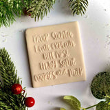 Message for Santa fondant embosser stamp