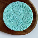 Monstera Leaves Jungle Palm Tree fondant outbosser stamp.