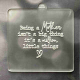 Mother's day popup fondant cutter. The  icing reverse embosser is made from food safe frosted acrylic.