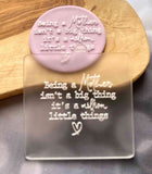 Mother's day reverse fondant embosser.