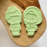 Muslim Boy and Girl reverse embosser cookie stamp for cupcakes and biscuits.