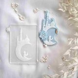 Crescent Moon with Muslim Woman Praying- Cookie Debosser Stamp with optional matching cutter