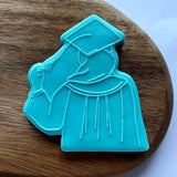 Muslim Graduation Girl with hat fondant outbosser stamp for cupcake, cake, biscuits and cookies.