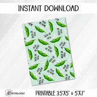 Peas Be Mine Printable Cards for cookies