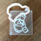Poison bottle reverse embosser cookie stamp