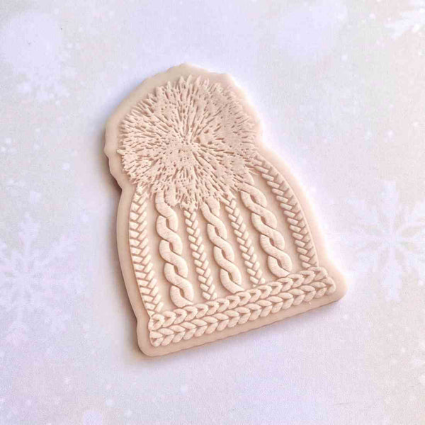 Pom Pom Woolly Hat fondant outbosser cookie stamp